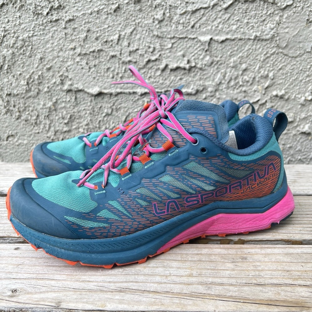 La Sportiva Shoes Women Size 10.5 Jackal II GTX Storm Blue/Lagoon No Insoles